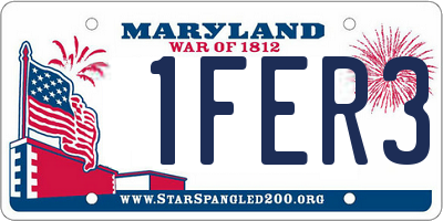 MD license plate 1FER34