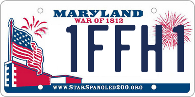 MD license plate 1FFH12