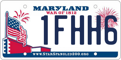 MD license plate 1FHH62