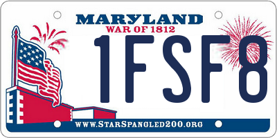 MD license plate 1FSF89