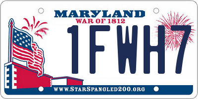 MD license plate 1FWH74