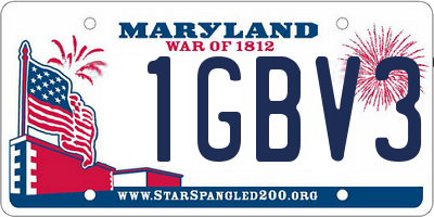 MD license plate 1GBV37