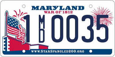 MD license plate 1MD0035