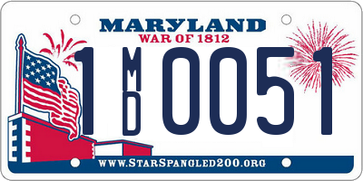 MD license plate 1MD0051