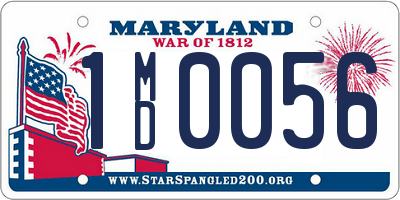 MD license plate 1MD0056