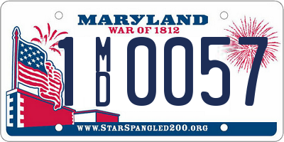 MD license plate 1MD0057