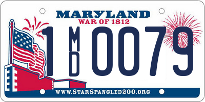 MD license plate 1MD0079