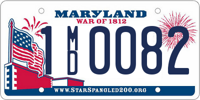 MD license plate 1MD0082