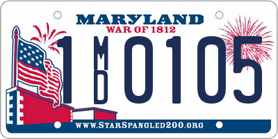 MD license plate 1MD0105