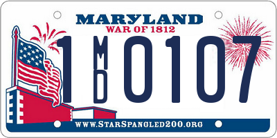 MD license plate 1MD0107