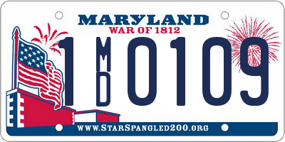 MD license plate 1MD0109