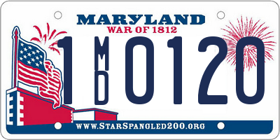 MD license plate 1MD0120