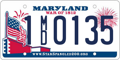 MD license plate 1MD0135