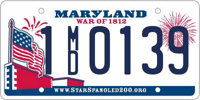 MD license plate 1MD0139