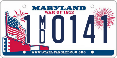 MD license plate 1MD0141