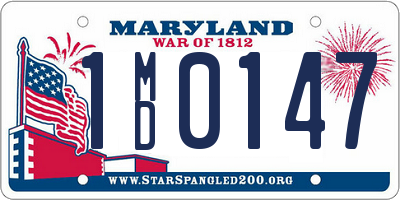 MD license plate 1MD0147