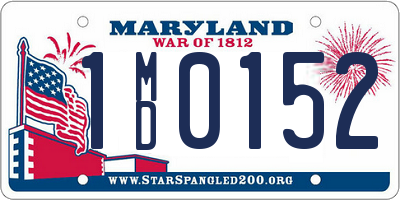 MD license plate 1MD0152