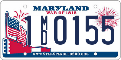 MD license plate 1MD0155