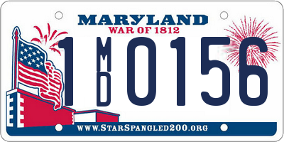 MD license plate 1MD0156