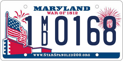 MD license plate 1MD0168