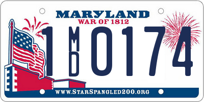 MD license plate 1MD0174