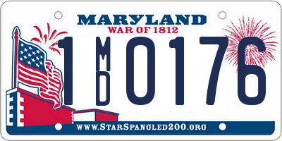 MD license plate 1MD0176