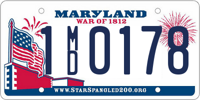 MD license plate 1MD0178