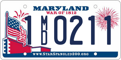 MD license plate 1MD0211