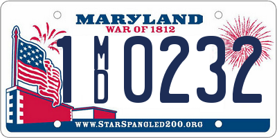 MD license plate 1MD0232