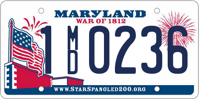 MD license plate 1MD0236