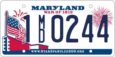 MD license plate 1MD0244