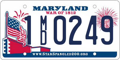 MD license plate 1MD0249