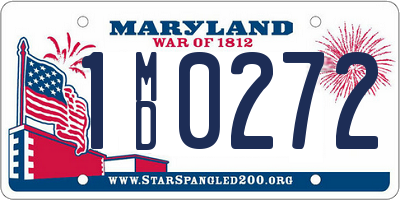 MD license plate 1MD0272