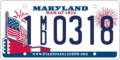 MD license plate 1MD0318