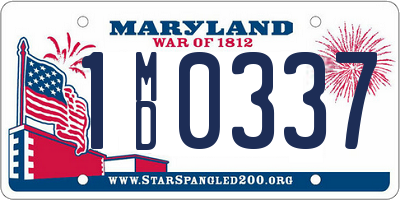 MD license plate 1MD0337