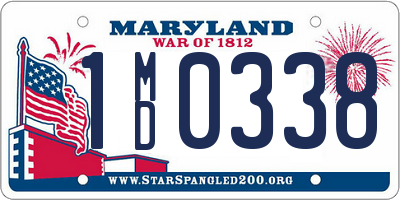 MD license plate 1MD0338