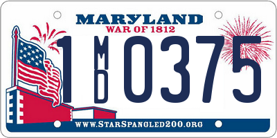 MD license plate 1MD0375