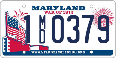 MD license plate 1MD0379