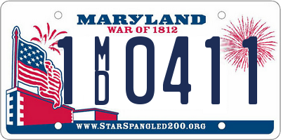 MD license plate 1MD0411