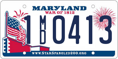 MD license plate 1MD0413