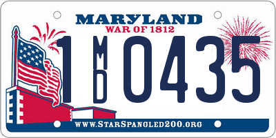 MD license plate 1MD0435