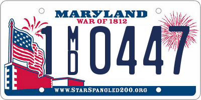 MD license plate 1MD0447