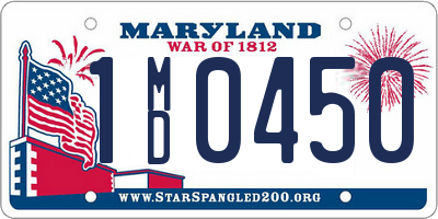 MD license plate 1MD0450