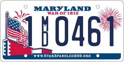 MD license plate 1MD0461