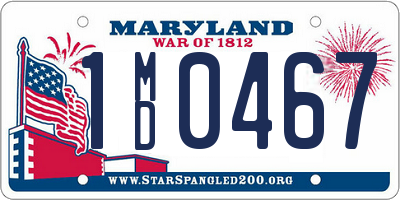 MD license plate 1MD0467