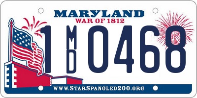 MD license plate 1MD0468