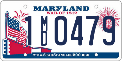 MD license plate 1MD0479