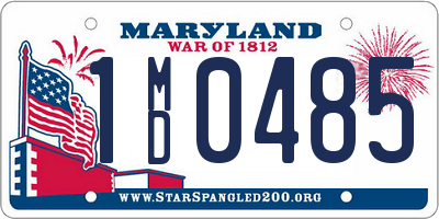 MD license plate 1MD0485