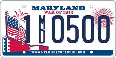 MD license plate 1MD0500