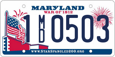 MD license plate 1MD0503